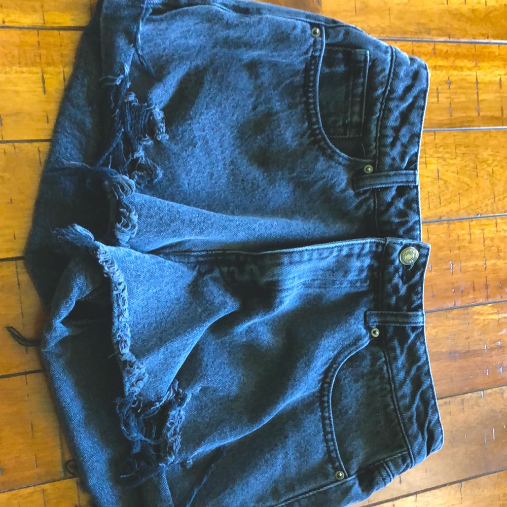 Black ripped shorts